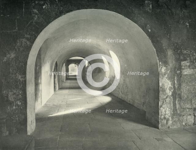 'Norman Arch in the Cloisters, Westminster Abbey, 1908. Artist: Unknown.