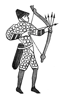 Norman archer, Bayeux Tapestry, c1070s, (1870)