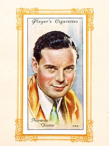 Norman Foster Collectables Picture of movie stars that came with the Players cigarette packet, 1934. Creator: Unknown