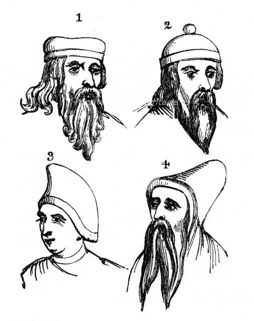 Norman head coverings, (1910). Artist: Unknown