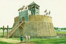 Norman lookout tower at Bramber Castle, West Sussex, c1995-c2009. Artist: Philip Corke