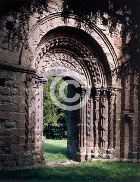 Norman processional arch, Lilleshall Abbey, Shropshire, 1999. Artist: Unknown