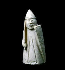 Norse chessman (Warder:Castle:Rook), Isle of Lewis, Scotland