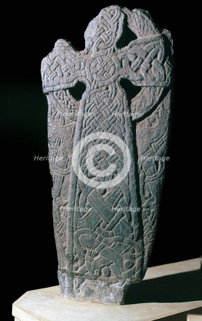Norse dragon cross-slab from the Isle of Man, 11th century. Artist: Unknown