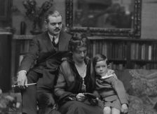 Norris, Charles G., Mr. and Mrs., and son, portrait photograph, between 1913 and 1942. Creator: Arnold Genthe
