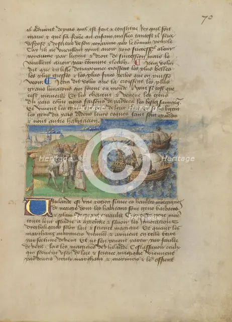 Norway (Ululand); Livre des merveilles du monde (Book of the Marvels of the World), about 1460-1465. Creator: Master of the Geneva Boccaccio.
