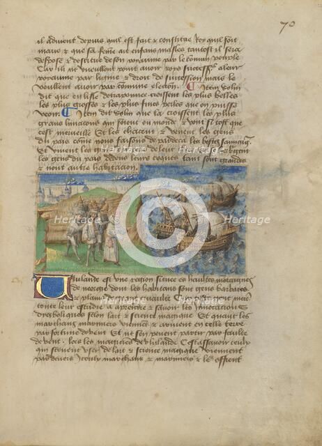 Norway (Ululand); Livre des merveilles du monde (Book of the Marvels of the World), about 1460-1465. Creator: Master of the Geneva Boccaccio.