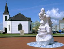 Norwegian Church and Antarctic 100 Memorial, Waterfront Park, Cardiff, Wales