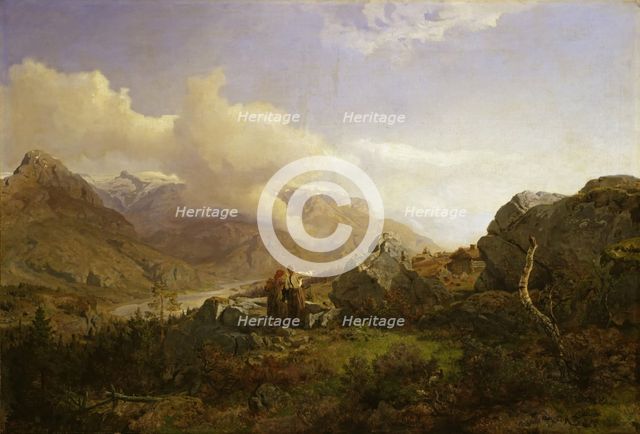 Norwegian Highlands, 1858. Creator: Hans Gude.