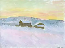 Norwegian Landscape. Blue Houses (Paysage de Norvège. Les maisons bleues), 1895