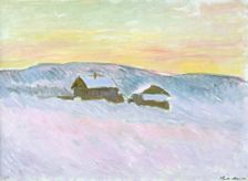 Norwegian Landscape. Blue Houses (Paysage de Norvège. Les maisons bleues), 1895