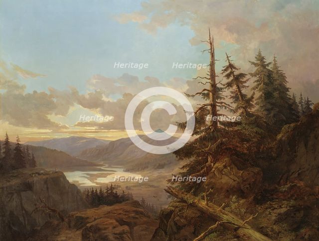 Norwegian Landscape in the Light of Early Morning. Creator: Charles XV, King of Sweden.