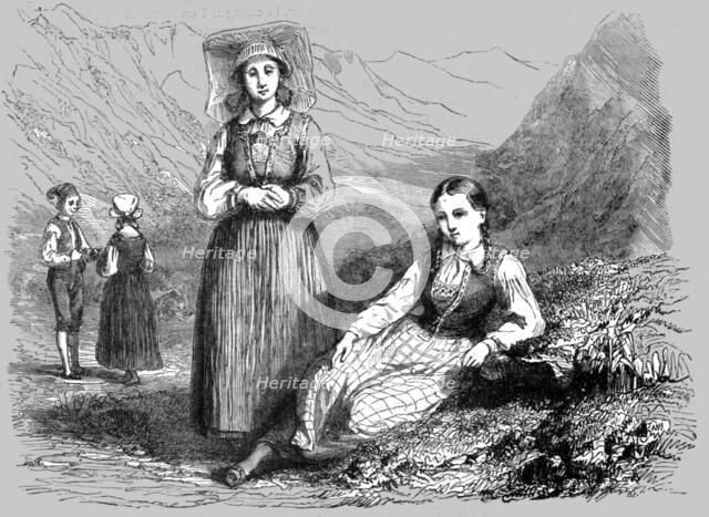 'Norwegian Peasants; Northern Wanderings', 1875. Creator: Frank Usher.