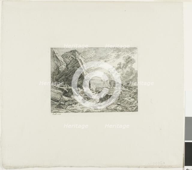 Norwegian Seacoast During a Storm, 1819. Creator: Johan Christian Dahl.