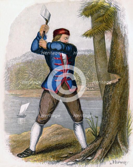 'Norwegian Woodcutter', 1809.Artist: W Dickes