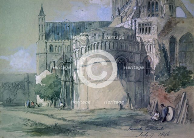 Norwich Cathedral, 1846. Artist: Sir John Gilbert