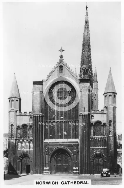 Norwich Cathedral, Norfolk, 1937. Artist: Unknown