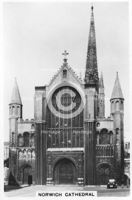 Norwich Cathedral, Norfolk, 1937. Artist: Unknown