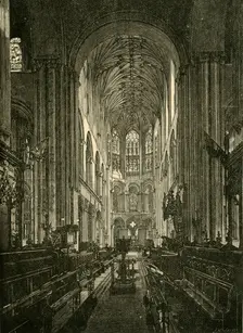 Norwich Cathedral. The Choir, Looking East 1898. Creator: Unknown