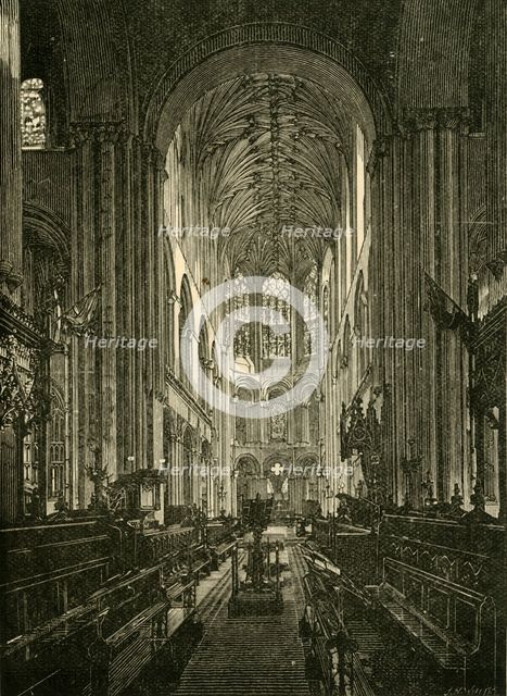 'Norwich Cathedral. The Choir, Looking East', 1898. Creator: Unknown.