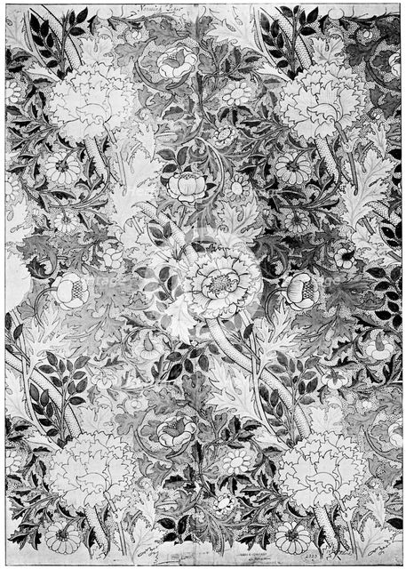 Norwich pattern wallpaper, 1889 (1934).Artist: William Morris