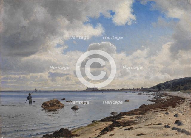 North coast of Zealand with a view of Kronborg, 1880. Creator: Vilhelm Kyhn.