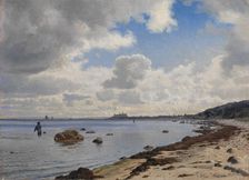 North coast of Zealand with a view of Kronborg, 1880. Creator: Vilhelm Kyhn