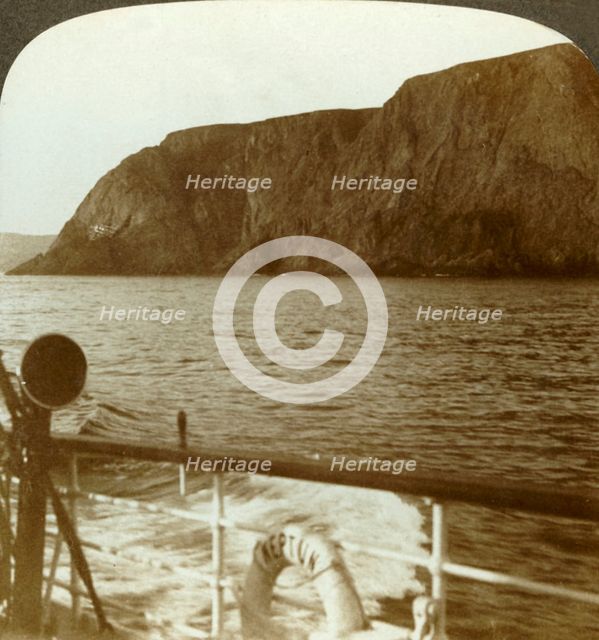 'North Cape - from the west - land of the Midnight Sun, near midnight, N. Norway', c1905. Creator: Unknown.