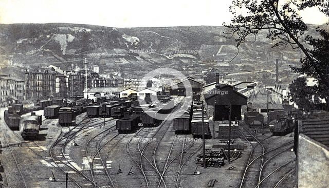 North Central station in Bilbao, 1910.