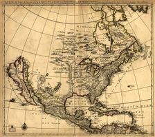 North America divided into its III principall [sic] parts, 1685. Creator: Philip Lea