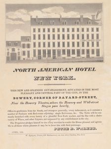 North American Hotel, New York, April 1832. Creator: Unknown
