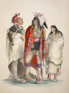North American Indians, pub. 1845 (colour lithograph). Creator: George Catlin (1796 - 1872)