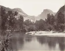 North and South Dome, Yosemite, ca. 1872, printed ca. 1876. Creator: Attributed to Carleton E. Watkins