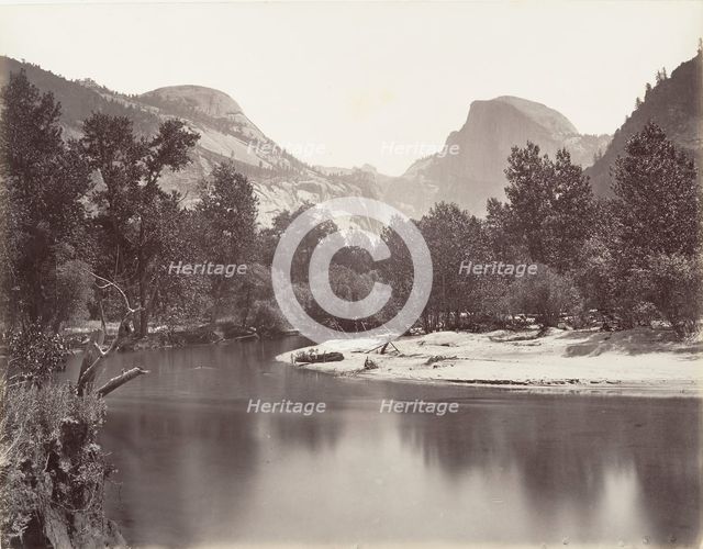 North and South Dome, Yosemite, ca. 1872, printed ca. 1876. Creator: Attributed to Carleton E. Watkins.