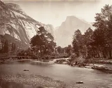 North and South Dome, Yosemite, ca. 1872, printed ca. 1876. Creator: Attributed to Carleton E. Watkins