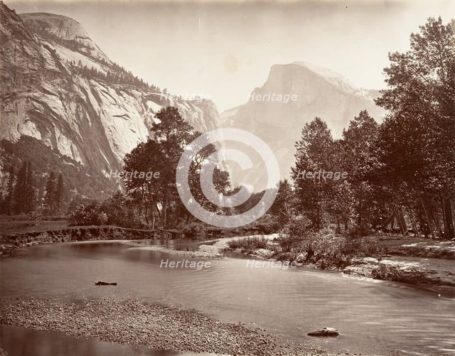 North and South Dome, Yosemite, ca. 1872, printed ca. 1876. Creator: Attributed to Carleton E. Watkins.