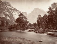 North and South Dome, Yosemite, ca. 1872, printed ca. 1876. Creator: Attributed to Carleton E. Watkins
