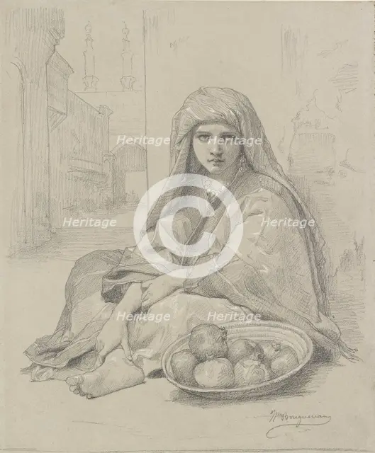 North African Girl selling Pomegranates, late 19th century. Artist: William-Adolphe Bouguereau.