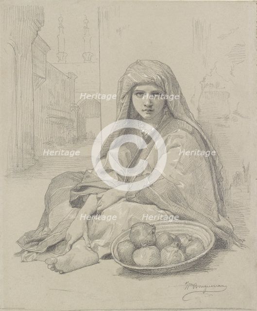North African Girl selling Pomegranates, late 19th century. Artist: William-Adolphe Bouguereau.