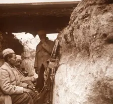 North African infantry in trenches, c1914-c1918