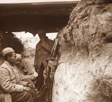 North African infantry in trenches, c1914-c1918