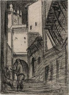 North African Street Scene, c. 1836. Creator: Alexandre Gabriel Descamps