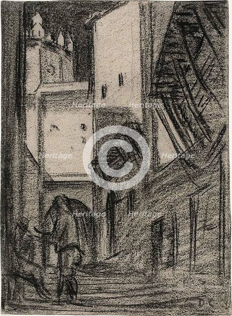 North African Street Scene, c. 1836. Creator: Alexandre Gabriel Descamps.