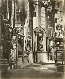 North aisle of Westminster Abbey, London, c1860. Artist: Victor A Prout