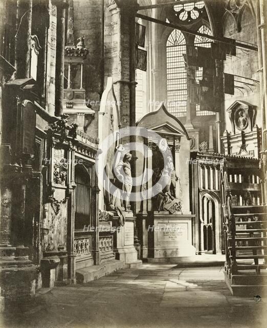 North aisle of Westminster Abbey, London, c1860. Artist: Victor A Prout.