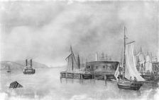 North Battery or "Red Fort", ca. 1835. Creator: Unknown