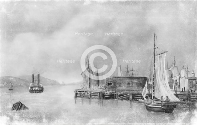 North Battery or "Red Fort", ca. 1835. Creator: Unknown.