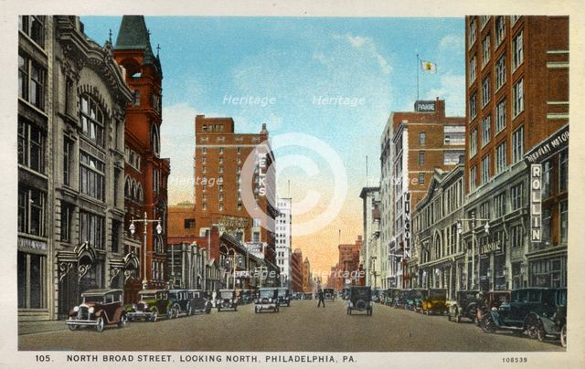 North Broad Street, Philadelphia, Pennsylvania, USA, 1926. Artist: Unknown