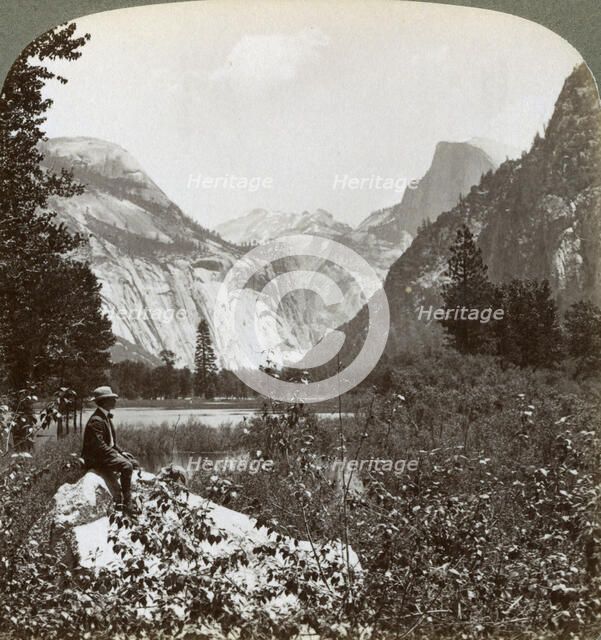North Dome, Half Dome and Clouds Rest, Yosemite Valley, California, USA, 1902. Artist: Underwood & Underwood