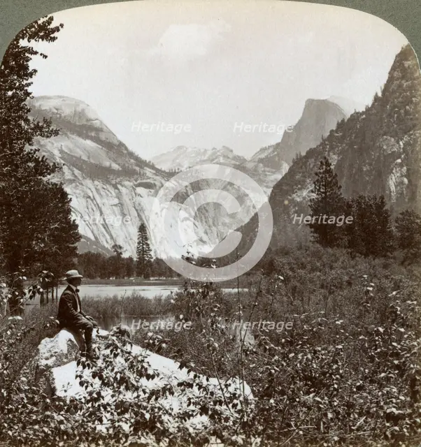 North Dome, Half Dome and Clouds Rest, Yosemite Valley, California, USA, 1902. Artist: Underwood & Underwood